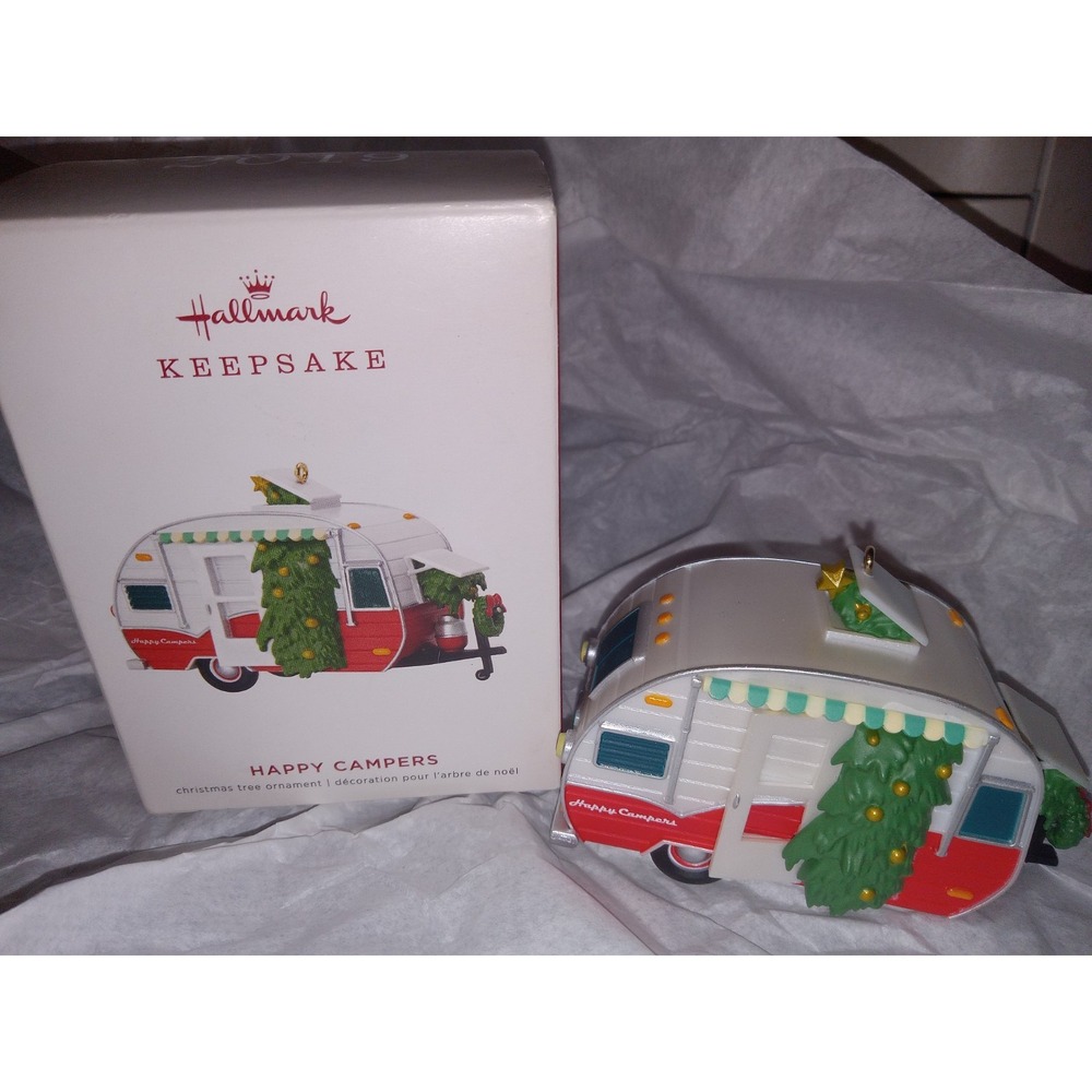 Hallmark Keepsake Happy Campers 2019 Christmas Ornament NEW Camping Cozy Cabin